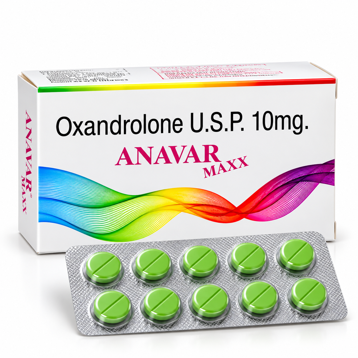 Anavar Maxx Box and Green Tablets Anavar Maxx Tablet - Image 1
