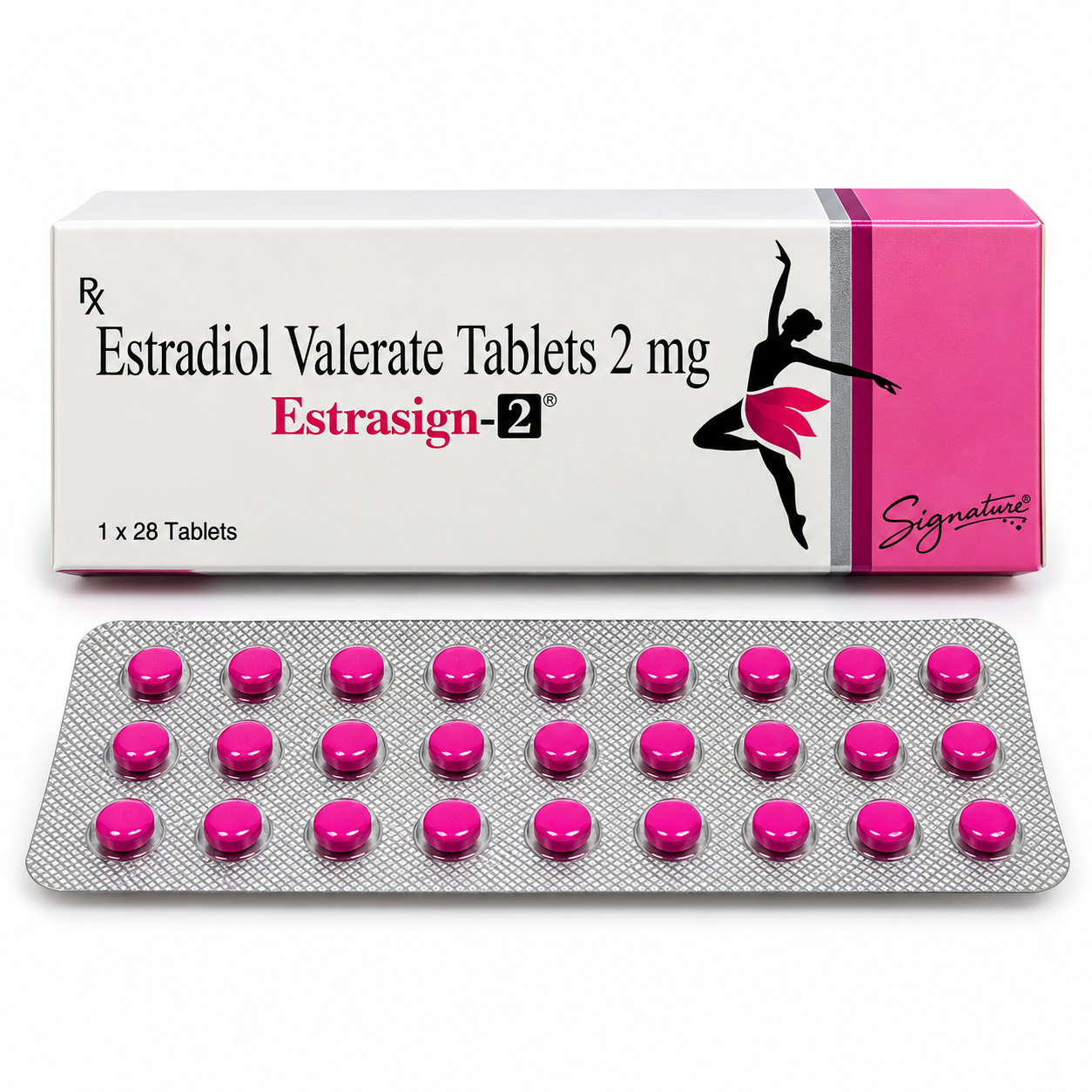 Estradiol Valerate Tablets Product Shot Estrasign Tablet - Image 1