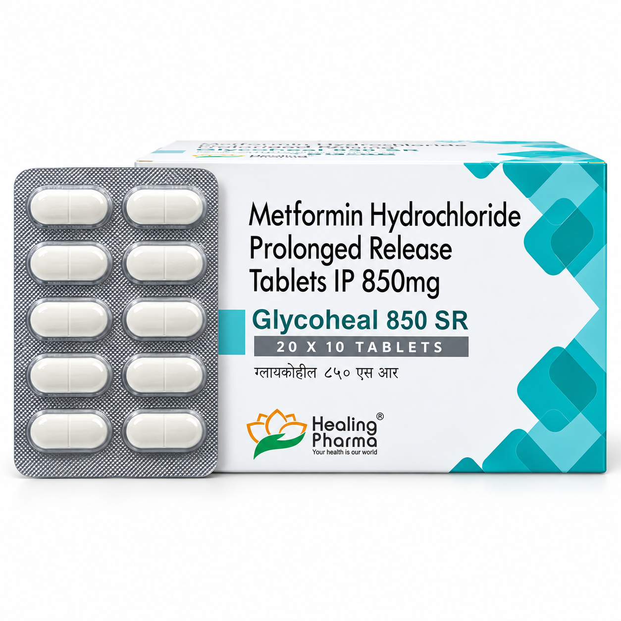 Glycoheal 850 SR Product Packaging Glyoheal 850mg Tablet SR - Image 1