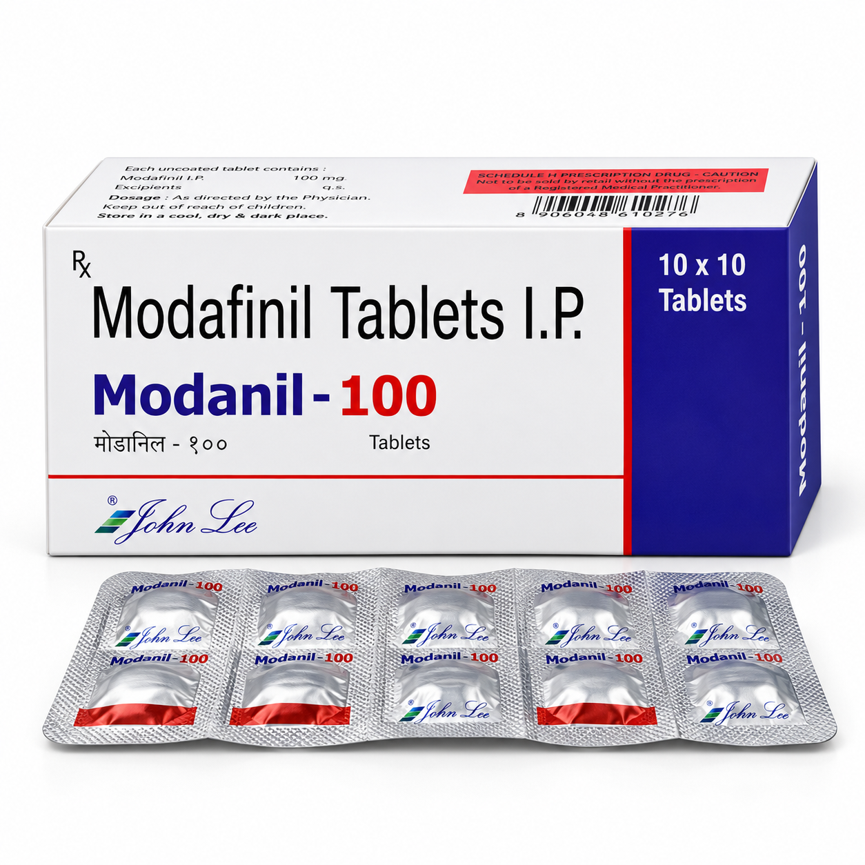 Modafinil Tablets Product Packshot Modanil 100 mg Tablet - Image 1