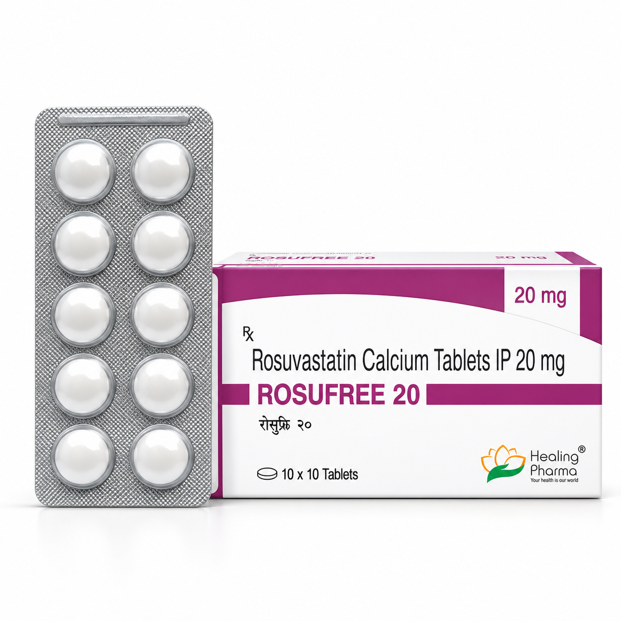 Rosufree 20 Medicine Package and Blister Pack Rosufree 20mg Tablet - Image 1