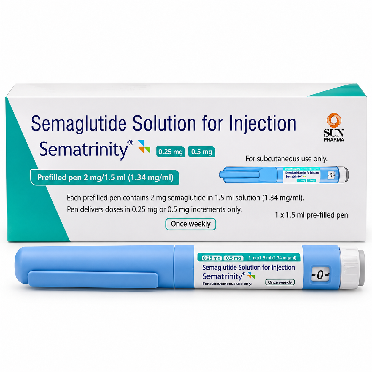 Sematrinity Semaglutide Injection Pen and Box Sematrinity 2mg Injection - Image 1